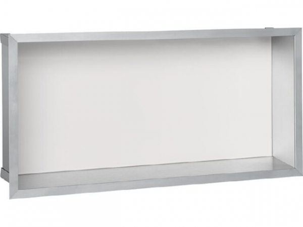 Wandnische, weiße Glasrückwand, Tiefe 100 mm, BxH: 625x325 mm