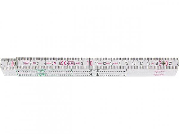 Holz-Gliedermaßstab Stabila *KB* Type 1407, Sanitärmeter, 2m