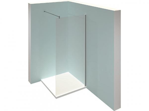 Walk-In Glasduschwand Hüppe Design Pure mit Wandprofil BxHxT: 890-910x2000x8mm