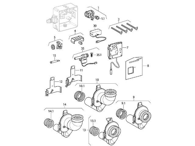 242.150.00.1 Geruchsverschluss mit Sensor Abgang horizontal d5 242.150.00.1 Geruchsverschluss mit Sensor Abgang horizontal d5
