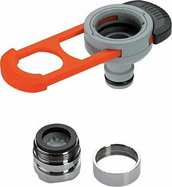 GARDENA Adapter für Indoor-Wasserhähne M22 x1 Innen, M24 x1 Aussengewinde