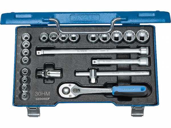 Steckschlüsselsatz GEDORE 22-teilig, 3/8' UD-Profil SW 6-22mm