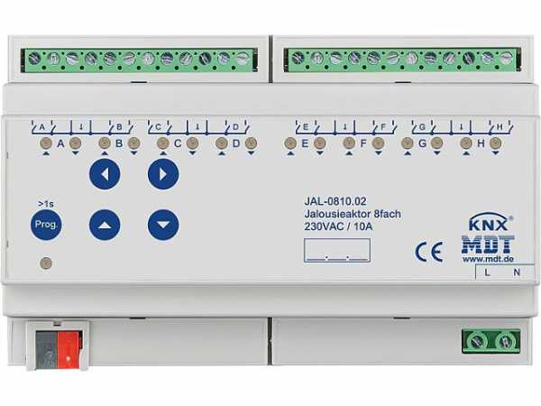 Reiheneinbaugerät MDT Jalousieaktor 8-fach 10A, 230V