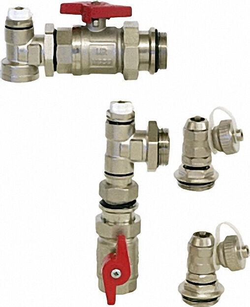 Anschlussgarnitur Typ V-E 3/4'' vertikal mit Entleerung Anschlussgarnitur Typ V-E 3/4'' vertikal mit Entleerung