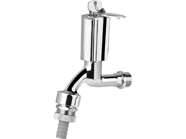 Auslaufventil Secur abschließbar, mit RV u. RB DN 15 1/2', chro Auslaufventil Secur abschließbar, mit RV u. RB DN 15 1/2', chro