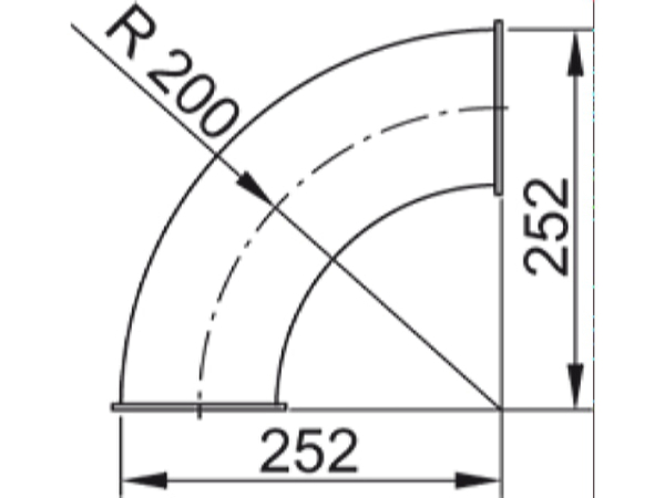 VIESSMANN Rohrbogen 90° mit Bördelrand DN100, passgenau für Lüftungs- und Abgasanlagen, ZK02981