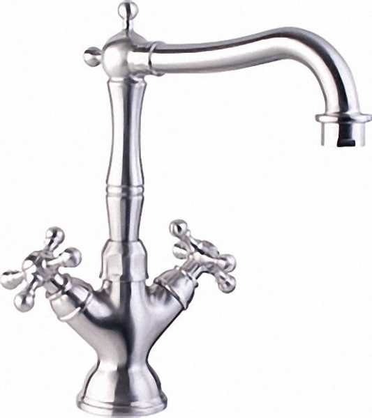 EVENES Spültisch 2-Griffmischer Paris Edelstahl Ausladung 173mm