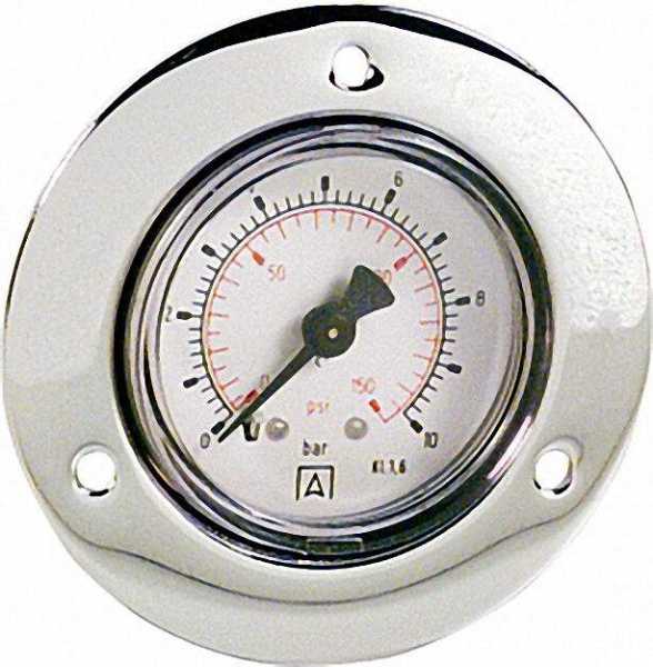 Manometer in Stahlblechgehäuse, 0-10 bar, 40mm für G1/8