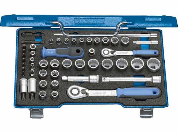 Steckschlüsselsatz GEDORE 50-teilig, 3/8' und 1/4'