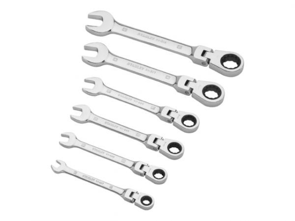 Stanley Ring-Gabelschluessel-Set, Ratsche 6-tlg 4-91-444