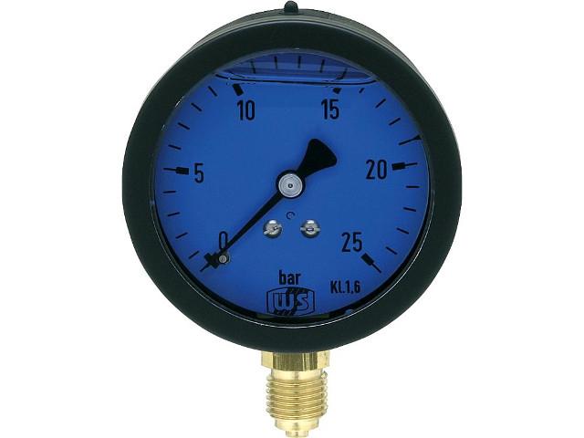 Öldruckmanometer mit Glyzerindämpfung 0-25 bar, Durchmesser 63 mm