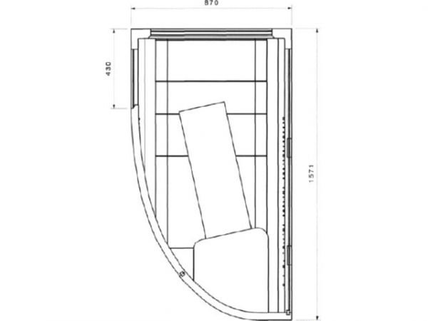 Wannenträger zu Raumspar-Badewanne links