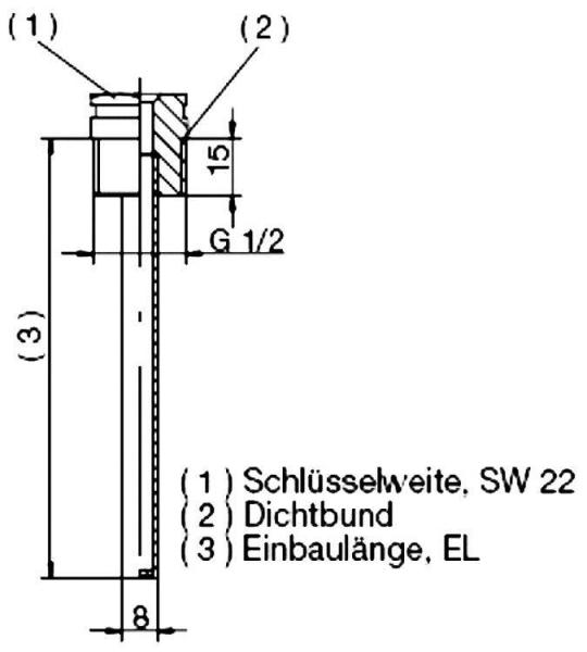 JUMO Schutzrohr für 1 Fühler
