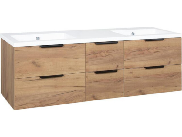 WTU + Mineralguss-WT LOSSA 6 Auszüge asteiche Cortina Breite 1550 mm