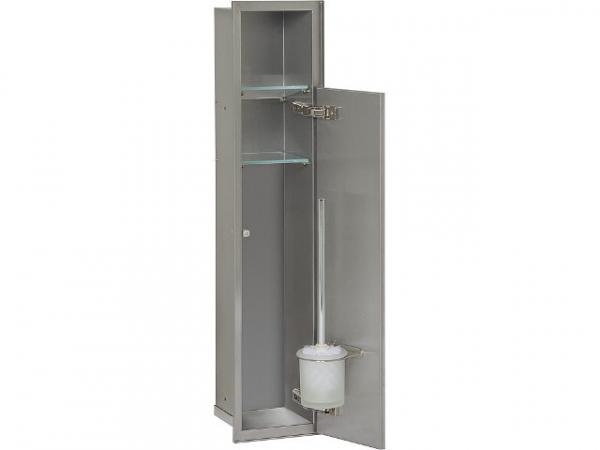 WC Wandcontainer Unterputz, 1 befliesbare Türe, 1 Papierrollenfach, 2 Leerfächer, Anschlag rechts, BxH: 185x831 mm, Einbaucontainer Wandnisc