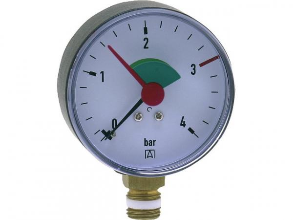 Heizungsmanometer radial, Durchmesser 63mm, 1/4" mit selbstdichtendem Teflonring