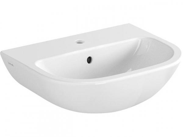 Handwaschbecken VitrA S20 450x355mm, weiß, mit Überlauf 1 Hahnloch mittig