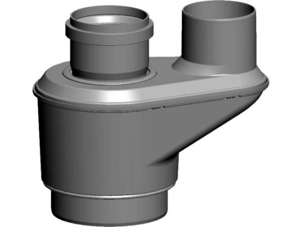 WOLF 2651734 Anschluss-Adapter C53 DN60/100 2xDN80 Abgasl.-Schacht u. Zuluft-Außenw.