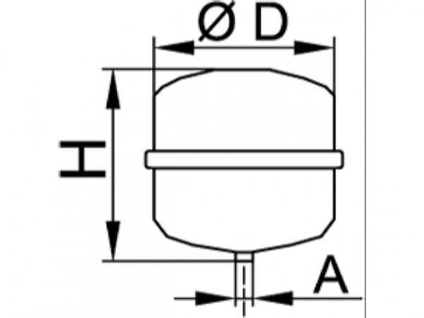 VIESSMANN Ausdehnungsgefäß N25 silber m. Halterung