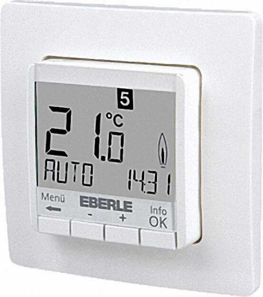 EBERLE Unterputz Temperaturregler FIT 3R mit Hinterbeleuchtung weiss