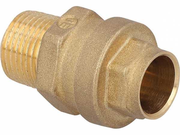 Steckübergang AG DN15(1/2') x 20mm, für Fusio-/Friathermrohre, lösbar