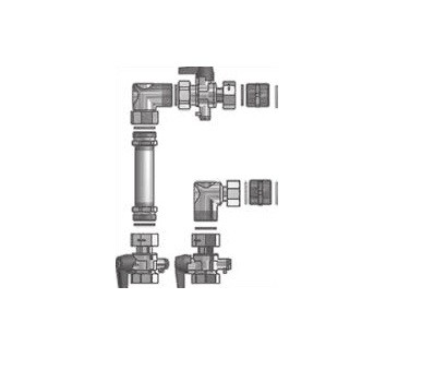 VIESSMANN 7438469 Wärmemengenzähler Anschluss-Set senkrecht