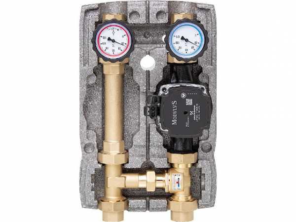 Pumpengruppe Festbrennstoff Ladeset 60°C DN25 1' Grundfos UPM3/25-70 Heizkreisset Easyflow