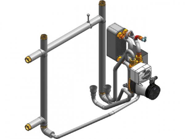 VIESSMANN ZK02958 Einbau-Kit mit Mischer für Vitocal 222-A & Vitocal 222-S