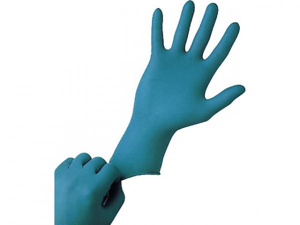 Nitril Handschuhe gepudert, 24 cm lang blau, Größe M, VPE 100 Stück