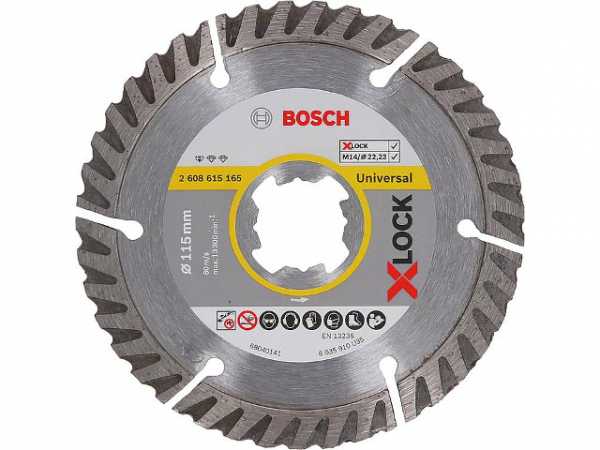 Trennscheibe BOSCH Diamant Standard for Universal mitx- Lock Aufnahme d 115 mm