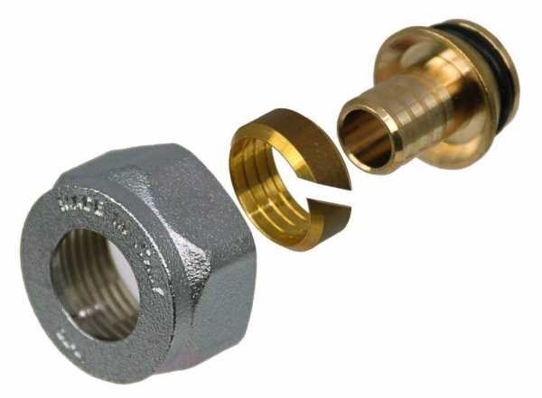 Klemmringverschraubung mit Überwurfmutter vernickelt 16 x 2mm VPE = 2 Stück
