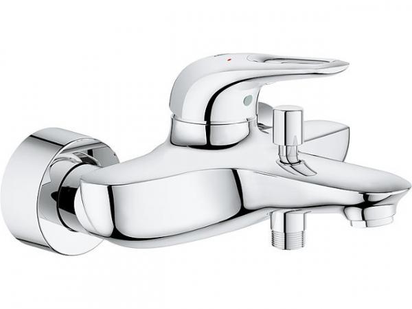 Wannenmischer Grohe Eurostyle verchromt, offener Hebel, Aufputz