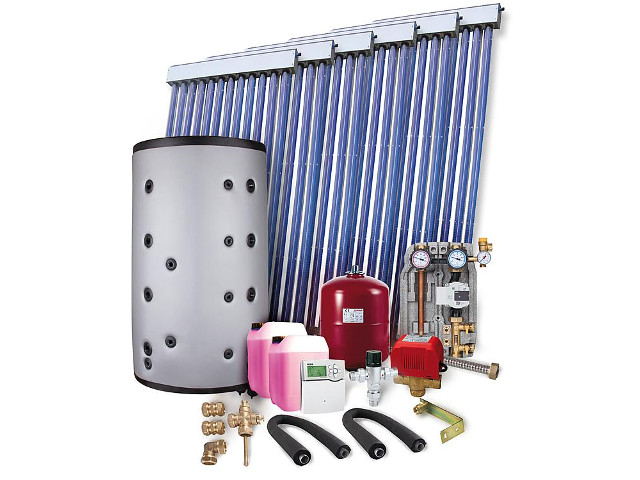 Solarpaket PR 2.09 Aufdachmontage 16,40m² mit Hygienespeicher 1000L, 1 Solarpaket PR 2.09 Aufdachmontage 16,40m² mit Hygienespeicher 1000L, 1