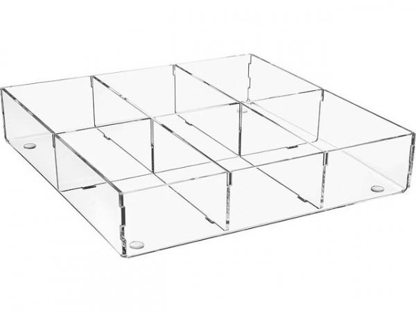 Sortierbox aus Plexiglas transparent 240x240x50mm 9315625