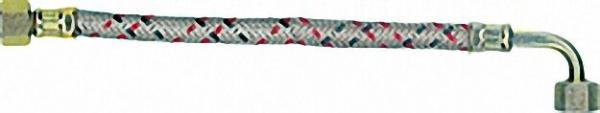 Ölschlauch beiderseits 3/8'' Überwurfür mutter, einerseits mit 90 Rohrbogen 1250 lg. Intercal, Conva