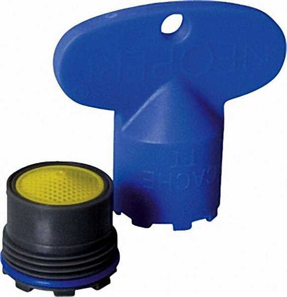 Cache-Luftsprudler + Schlüssel Aussengewinde M 16, 5x1Z Durchfluss 13l/min, bei 3 bar