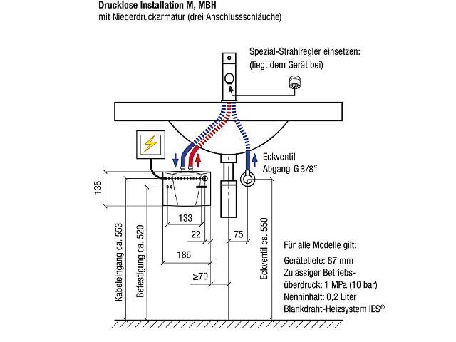 Clage Klein-Durchlauferhitzer M3 mit 3,5 kW - 230 Volt