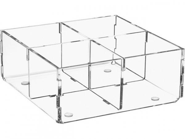 Sortierbox aus Plexiglas transparent 120x120x50mm 9315617
