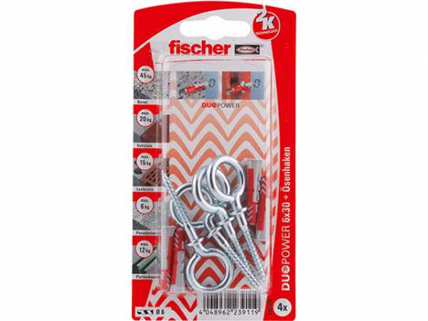 Fischer DuoPower 6x30 OH mit Ösenhaken, 535226 SB-Programm