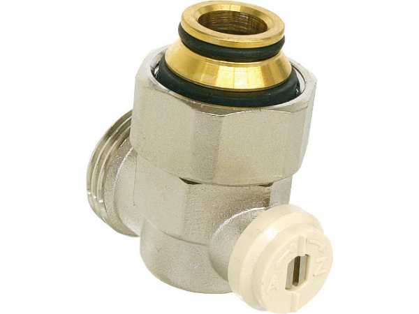 CALEFFI Einzelkugelhahn Eckform 3/4''IG Eurokonus Rohranschluss 3/4''