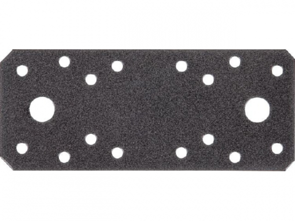 Flachverbinder DURAVIS 133 x 55 x 2,5 mm, Material: Stahl, sendzimirverzinkt, Oberfläche: schwarz-diamant