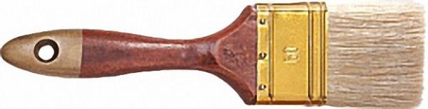 Ind. -Flachpinsel 60mm Bl. -Zwinge, helle China- borste, 2-fach gek. 60 % Tops