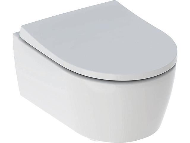 CombiPack Geberit Icon XS Wand- Tiefspül-WC, weiß, spülrandlos WC-Sitz  Softclose, QuickRelease