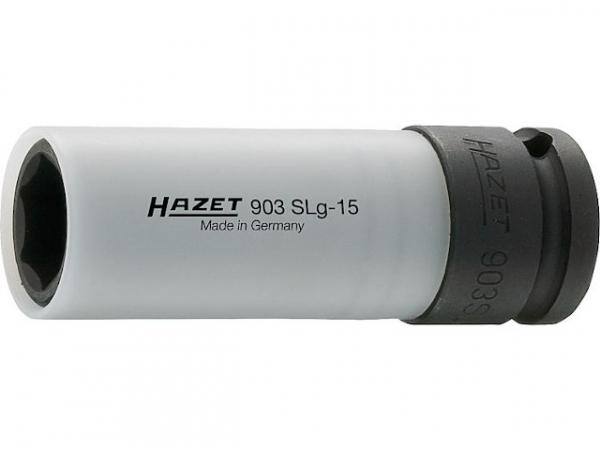 Kraftschraubereinsatz HAZET 1/2', 6-kant, SW 22, L: 85mm mit Schonhülse