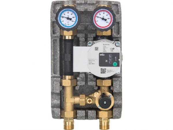 Heizkreisset Easyflow DN20 mit 3Wege-Mischer,Wärmezählerstrecke mit Pumpe Grundfos UPM3S AUTO 15-60