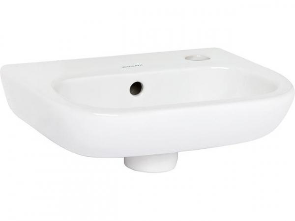 Handwaschbecken Duravit D-Code 450 mm, mit Überlauf, 1 Hahnloch, weiss