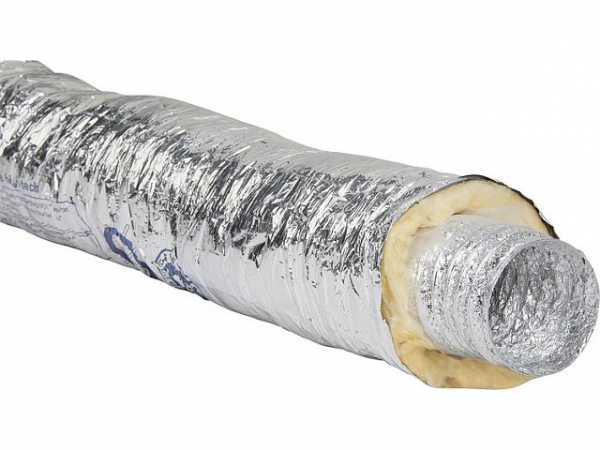 Aluminium Flexrohr isoliert NW 200 Länge 6 m 25 mm Dämmstärke