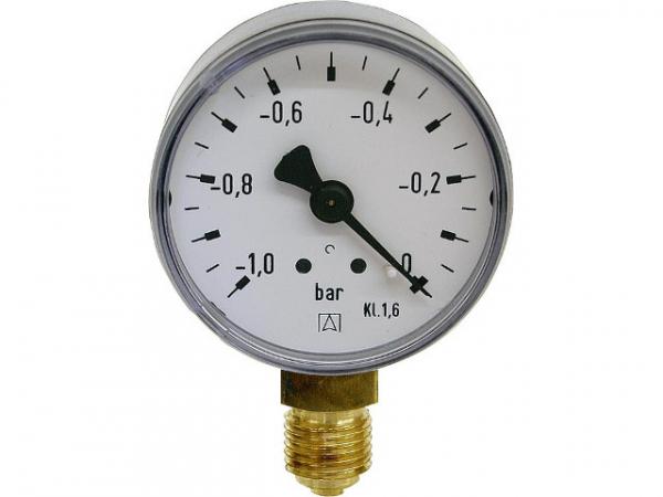 Manometer 0-1, 6 bar, Durchmesser 50mm für G1/4 DN 8 1/4" radial