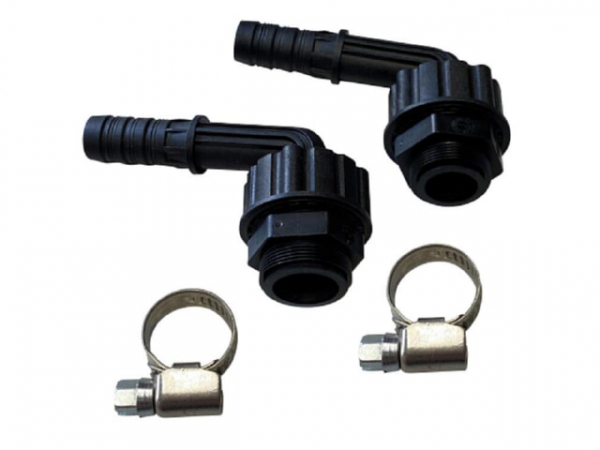 Zapfadapter-Set für Wasserhähne, M22 x DN20(3/4') und M24 x DN20(3/4'), mit zwei Schlauchschellen