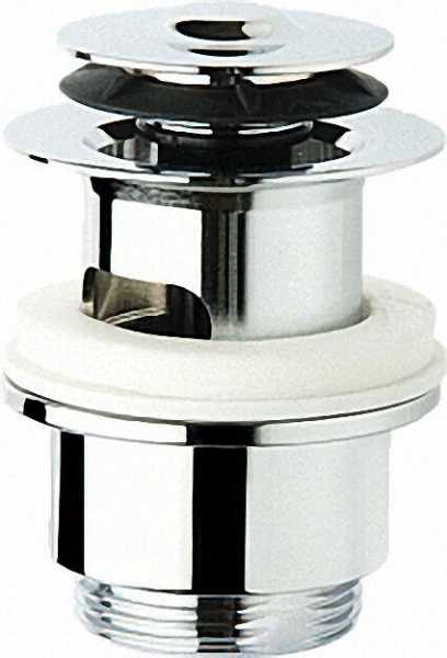 Klicker Schaftventil mit Überlauf DN 32 (1 1/4''), mit kl. Exzenterstopfen, 63mm, Höhe 90mm